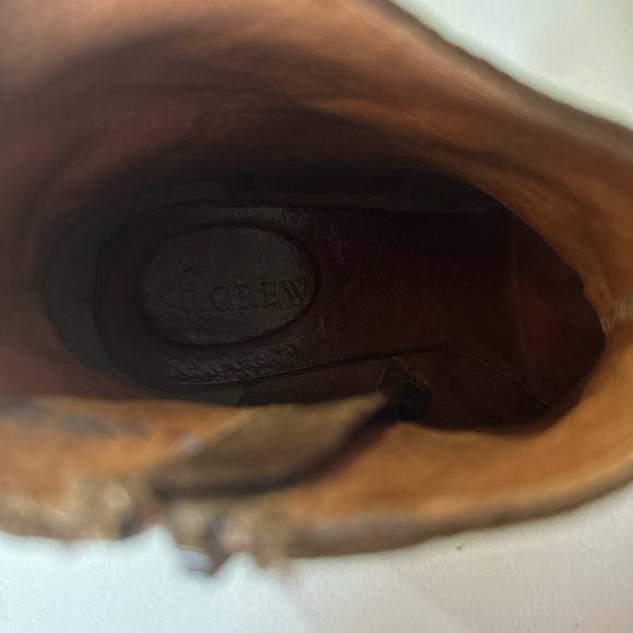 J. Crew Suede Ankle Booties with wooden heel.  Size 9 - Picture 6 of 7